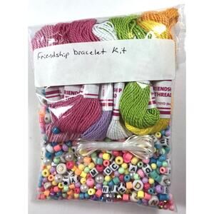 Friendship Bracelet Kit Complete w/Thread and Beads No Instructions vn